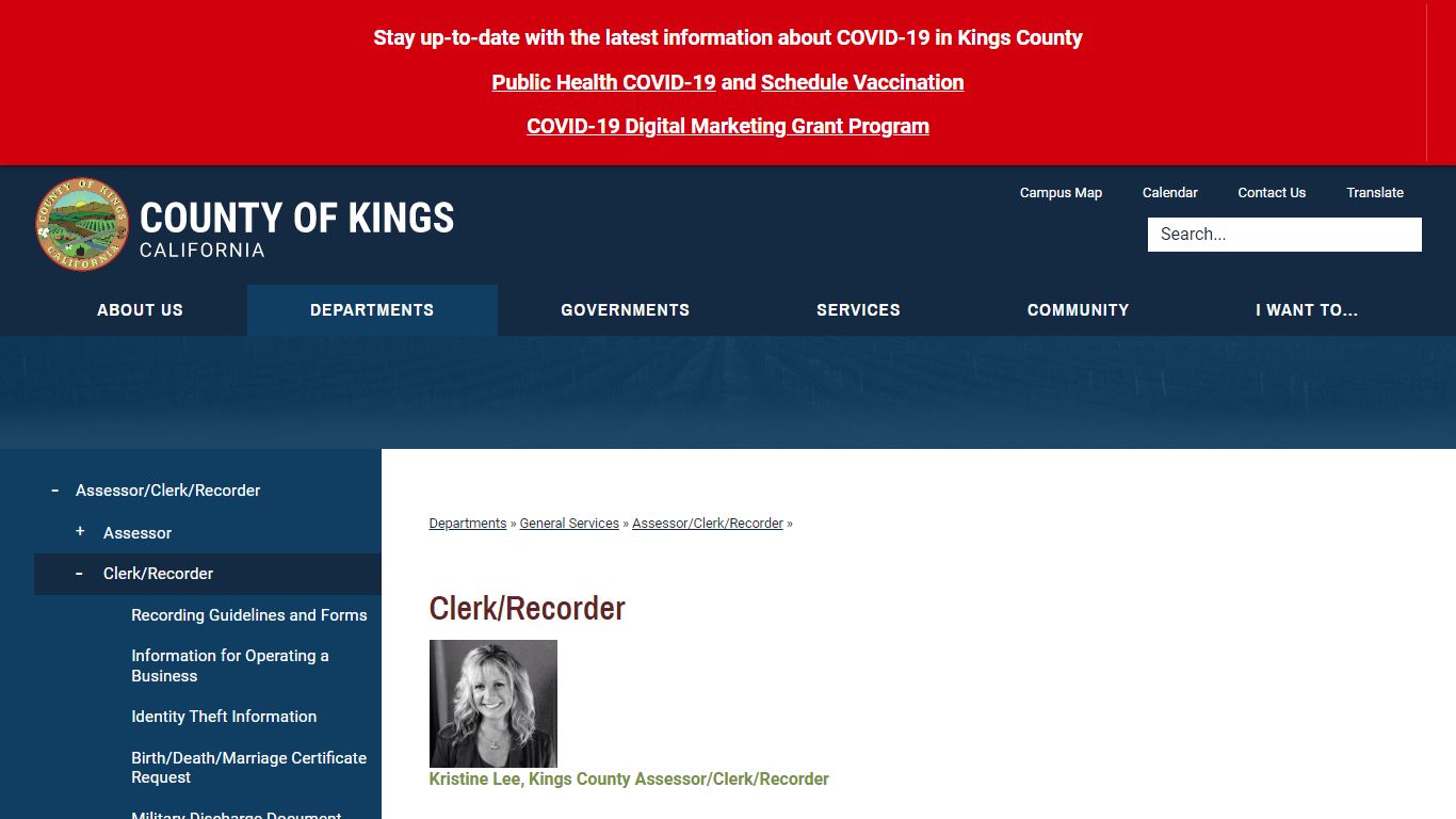 Clerk-Recorder | Kings County